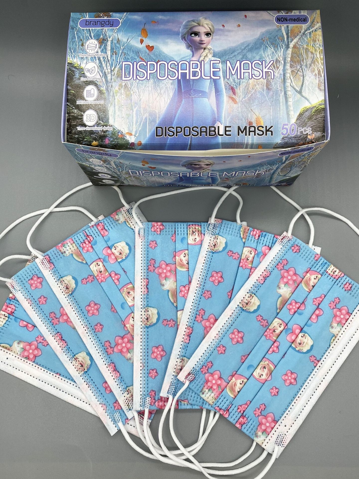 儿童一次性印花口罩冰雪奇缘儿童口罩万圣节口罩face mask可跨境