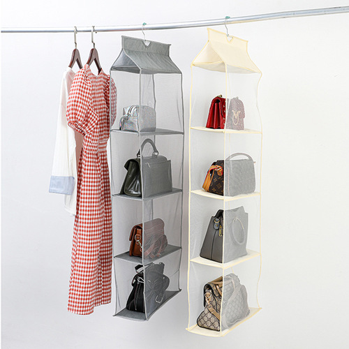 Bag storage bag hanging bag wardrobe hanging non-woven three-dimensional storage washable dust bag manufacturer wholesale