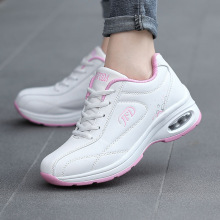 PU Leather Running Shoes Women Soft Air Cushioning Sneakers