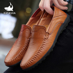 Breathable men's shoes, British style men's casual loafers, leather shoes, business formal casual leather shoes, driving shoes