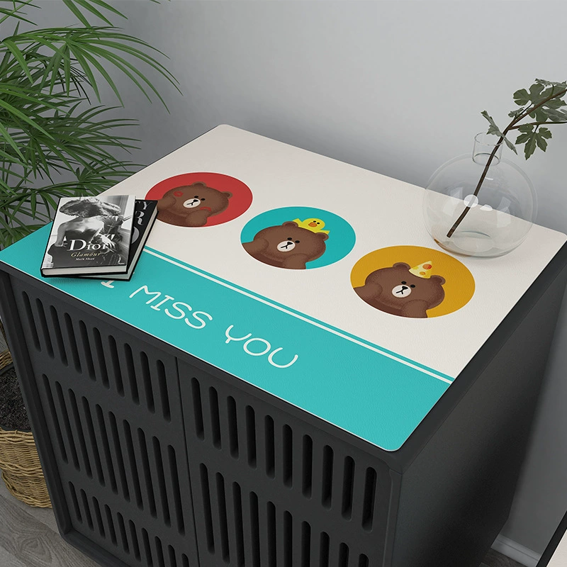 Waterproof square cartoon table mat PVC for bed