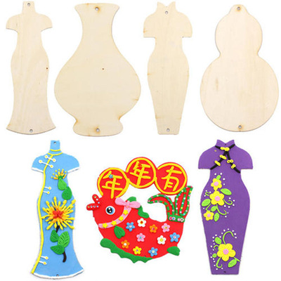 雪花泥画板珍珠泥3D粘土木板画儿童手工diy热卖木制白胚套装批发|ms