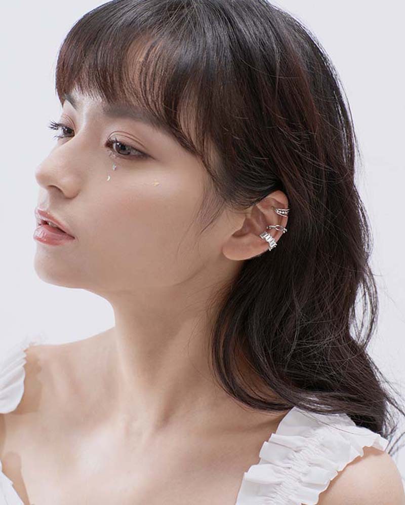 1 Piece Quantity 1 Piece IG Style Simple Style Geometric Inlay Copper Zircon Ear Cuffs