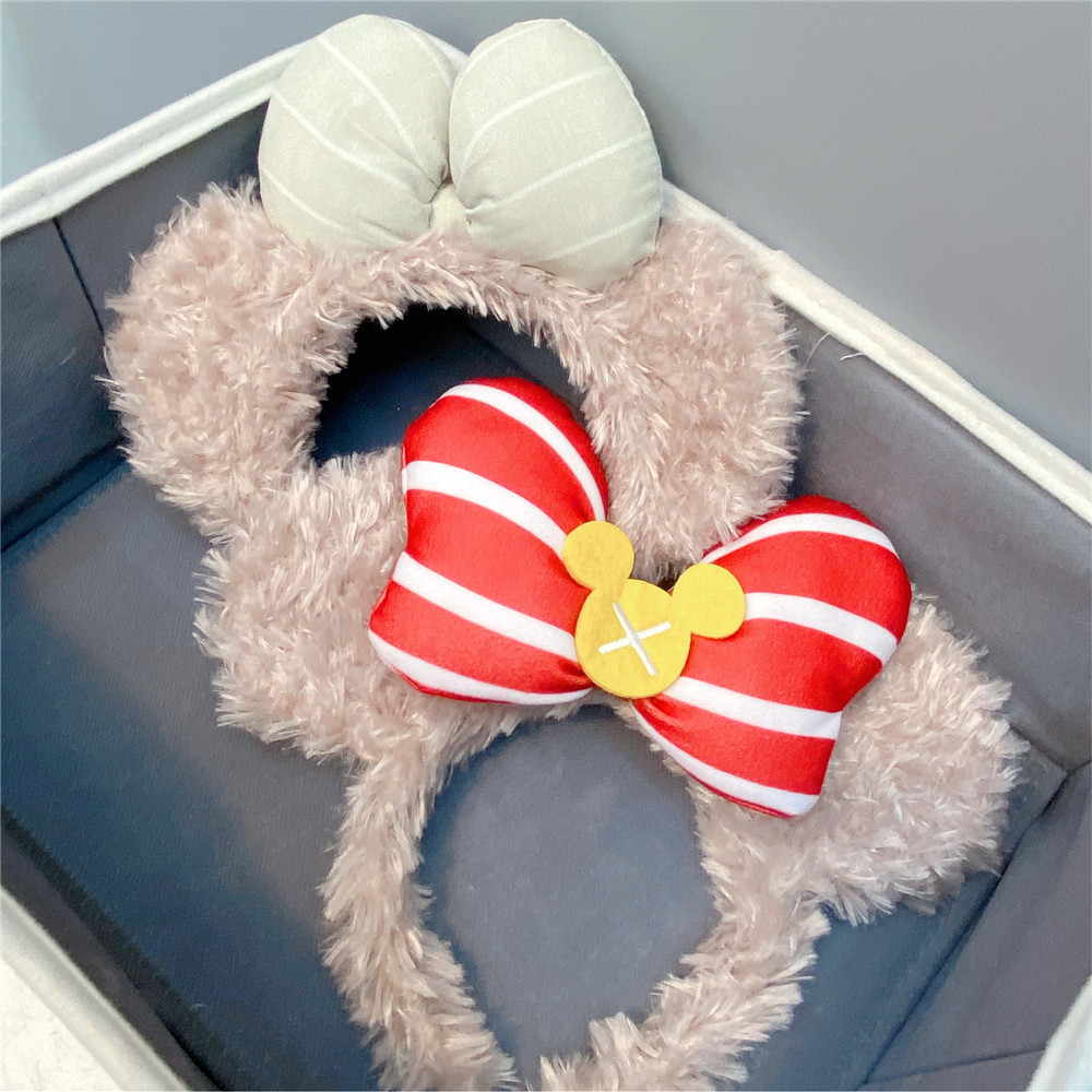 Cute  Big Ear Bow Hair Band Plush Cartoon Headband display picture 5