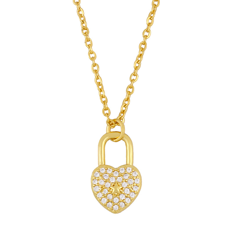 explosion models jewelry diamond cross necklace love lock pendant necklace choker jewelry wholesale 