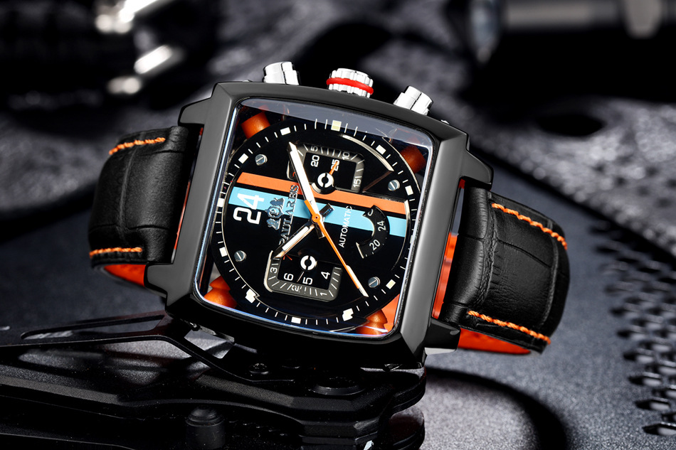 2026 Fully Automatic Mechanical Multifunctional Luminous Genuine Leather Men's Square Watch AUTOMATIC WATCH_voghion.com