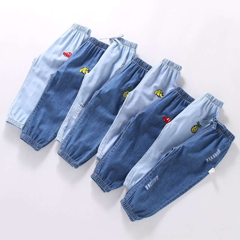 Children's Pants Summer 2021 Children's Clothing Korean Version Of Children's Anti-Mosquito Pants Boys Pants Girl Baby Silk Cotton Anti-Mosquito Pants Thin