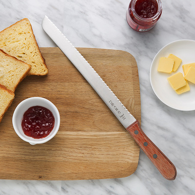 日本原产Tojiro藤次郎不锈钢锯齿面包刀蛋糕刀甜点切片 F-736|ru