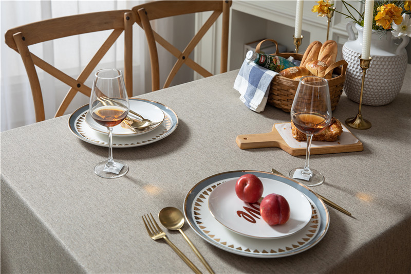 Thickened Polyester-cotton Cotton-linen Modern Simple Solid Color Rectangular Coffee Table Cloth, Dining_voghion.com