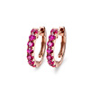 Ruby sapphire earrings, wish, simple and elegant design, diamond encrusted