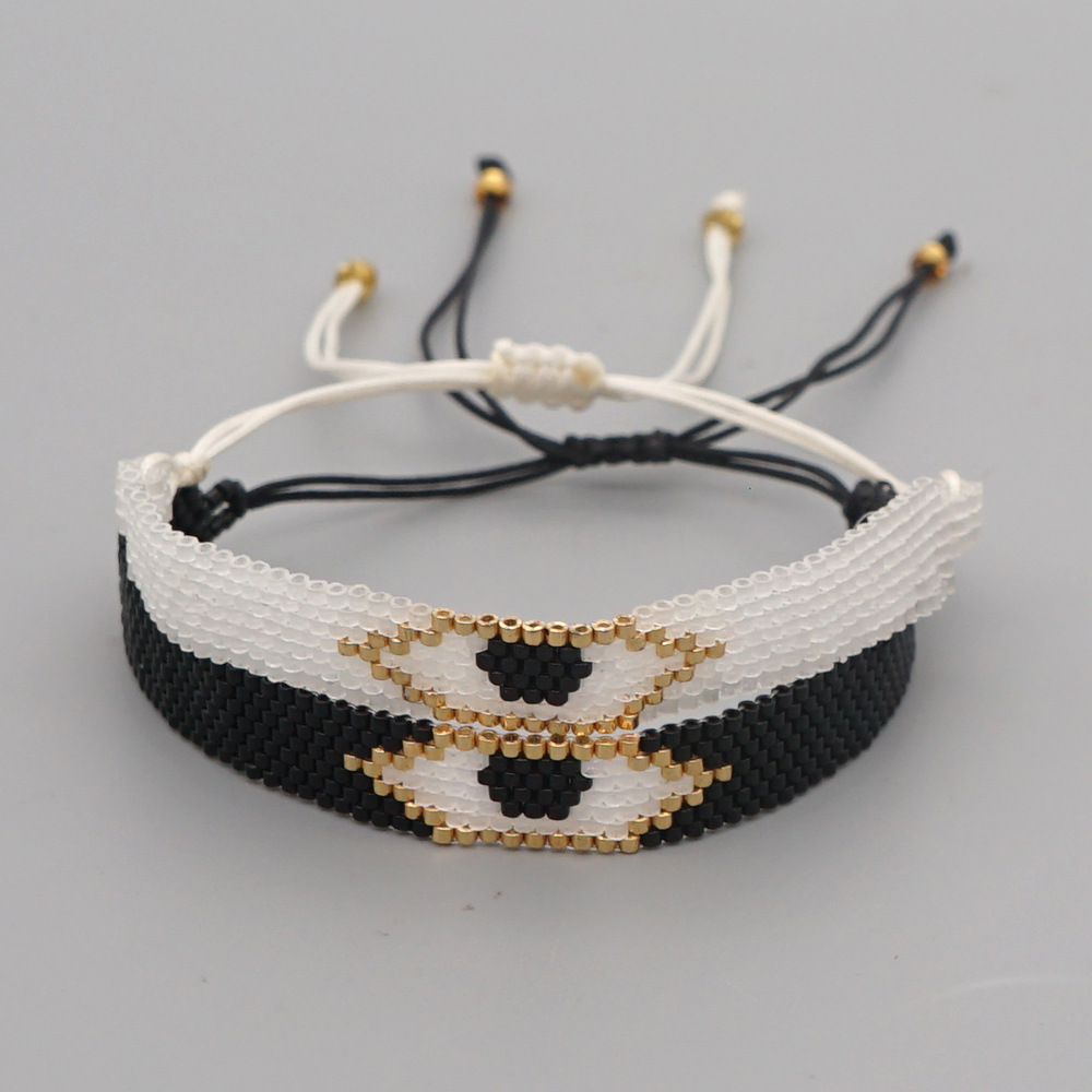 Simple Bohemian Hand-woven Miyuki Rice Beads Bracelet display picture 2