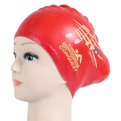 Ladies Long Hair Swim Cap Adult Silicone Comfort Waterproof Hair Ear Protection Large Swimming Gear Hot Spring Cross-border