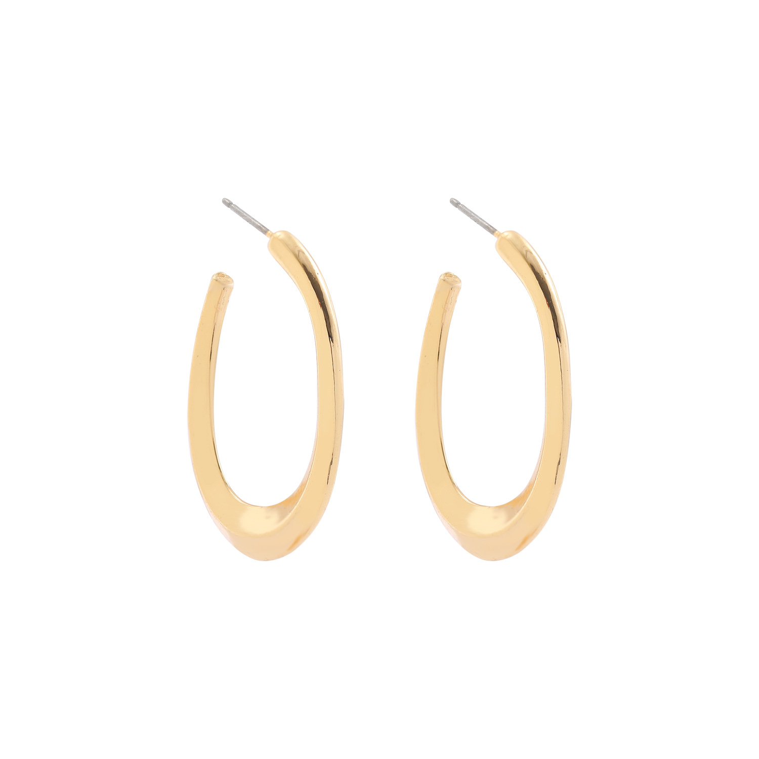 Retro C Shape Plating Alloy No Inlaid Earrings display picture 3