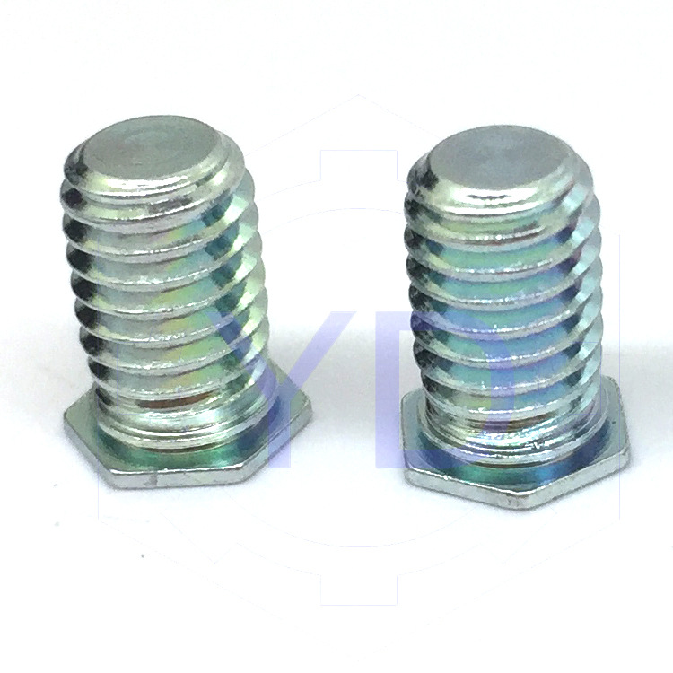 六角头螺钉NFH-M4-10/8/12/15/20/25六角铆钉碳钢镀锌压铆螺丝