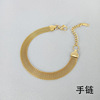 Woven brand small design bracelet, fashionable advanced jewelry stainless steel, accessory, 750 sample gold, simple and elegant design, high-quality style