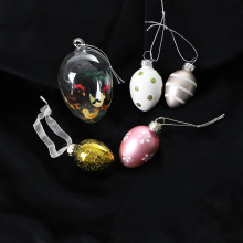 批发圣诞创意手制diy复活节彩蛋圣诞树挂件玻璃工艺品规格可按需