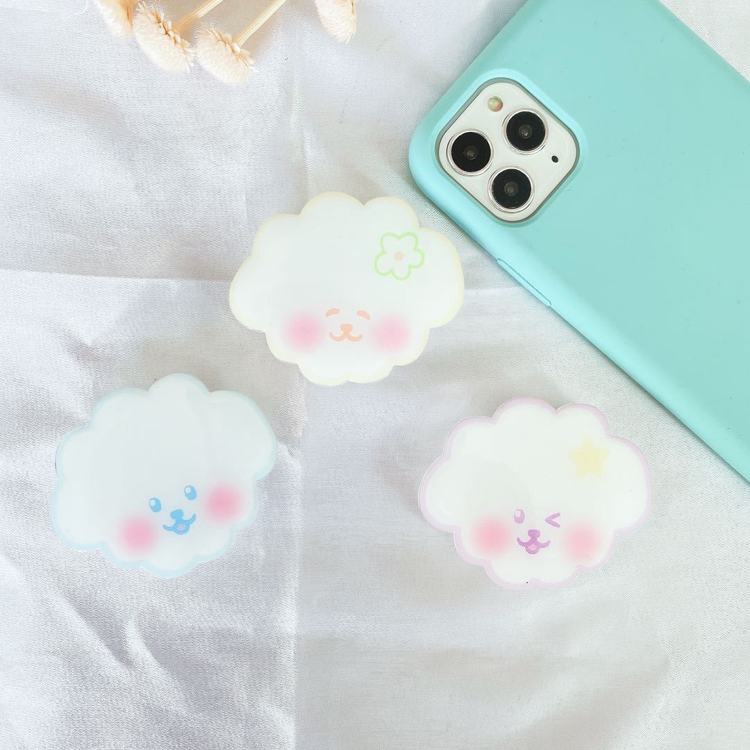 Cartoon Cloud Airbag Special-shaped Epoxy Mobile Phone Bracket display picture 3