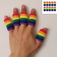 Rainbow Finger Gloves, Sports Finger Guards, Online Game Anti-Pressure Hand Guards, Finger Joint Protection, Basketball Finger Guards