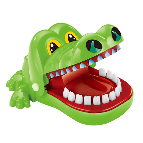 Large crocodile finger biting toy vicious dog biting hand toy shark tooth extraction parent-child game children's trick props