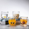 Double -layer glass cup Creative cartoon bear cup net red cat claw shape milk cup home coffee cup fruit juice cup