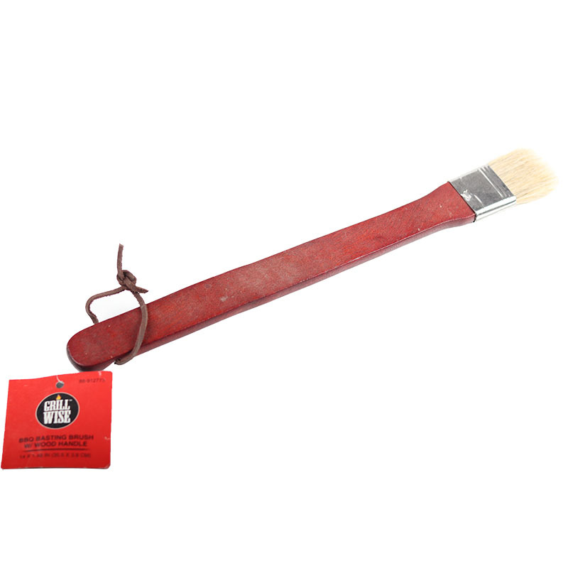 Cepillo de barbacoa directo de fábrica mango de madera cepillo de cerdas barbacoa cepillo de pelo de cerdo cepillo de salsa de soja herramienta de barbacoa cepillo
