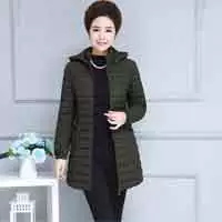Новое зимнее пальто с хлопковой подкладкой, Женская легкая приталенная куртка средней длины с хлопковой подкладкой, женское пуховое пальто для мамы