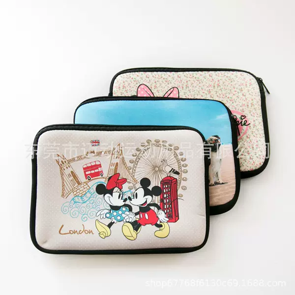 Factory custom diving material ipad liner bag neoprene tablet computer bag cartoon computer bag