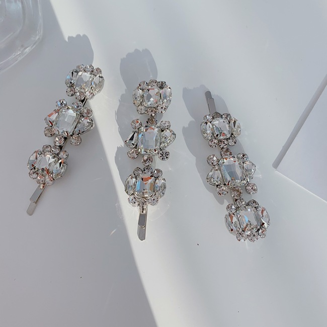 Korean Small Incense Diamond Side Clip Hairpin Full Of Diamond Alloy Clip Wholesale display picture 4