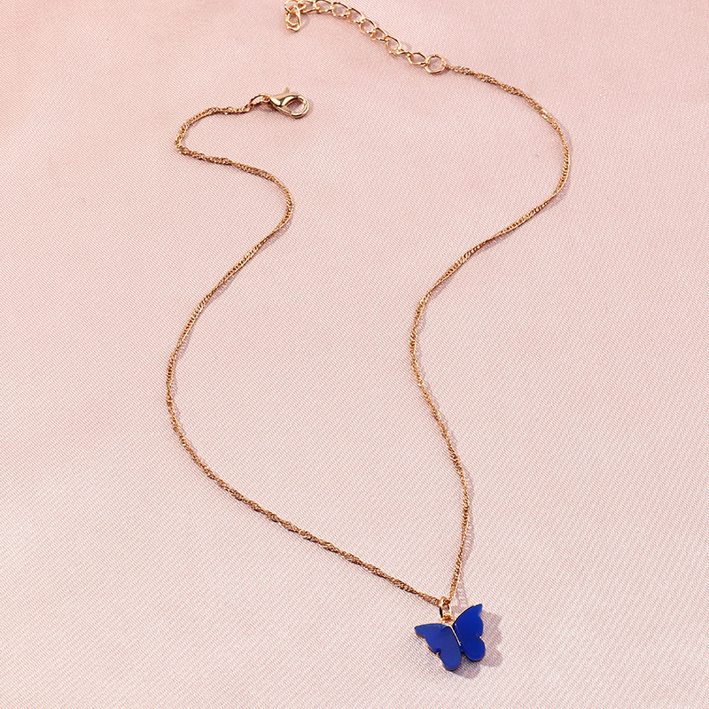 fashion simple butterfly necklace