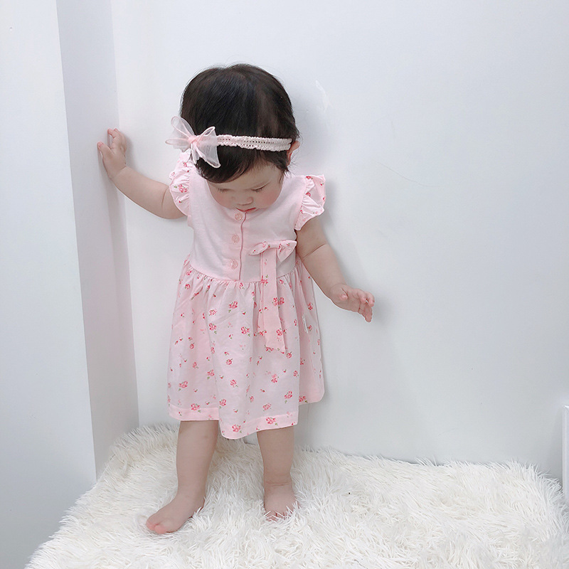 Summer Children&#39;s Clothing Sweet And Cute Full Printed Vest Dress Wholesale display picture 5