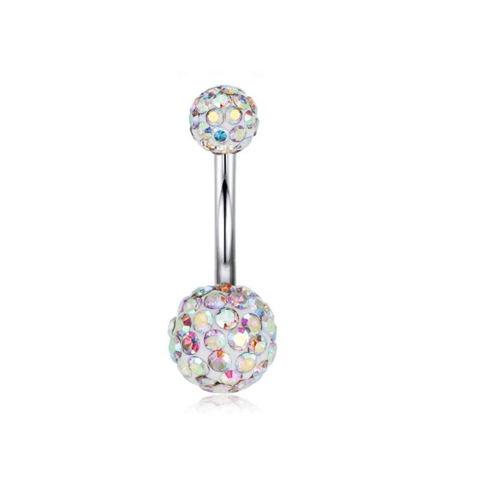 Hot Selling Diamond Ball Belly Button Ring Umbilical Piercing Jewelry 316L Surgical Steel Fashion Body Jewelry detail image 19