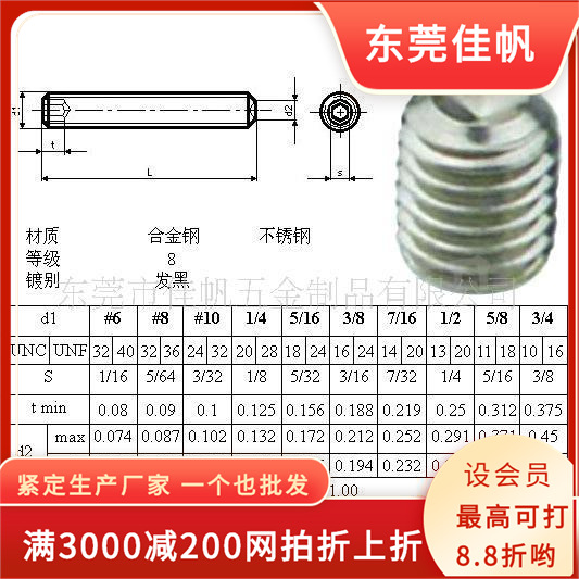 供应美制不锈钢鸡米螺丝，基米螺丝，机米螺丝大量现货304材料