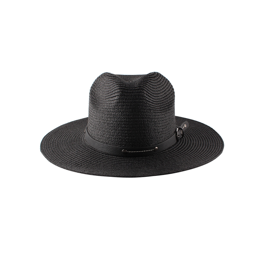 Frau Retro Einfarbig Flache Traufen Fedora-hut display picture 5