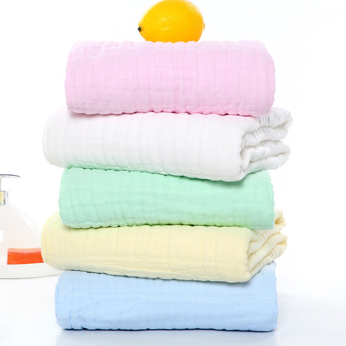 110*110 high-density plain cotton gauze children's quilt, infant and toddler soft and skin-friendly cover, children's water-absorbent towel blanket