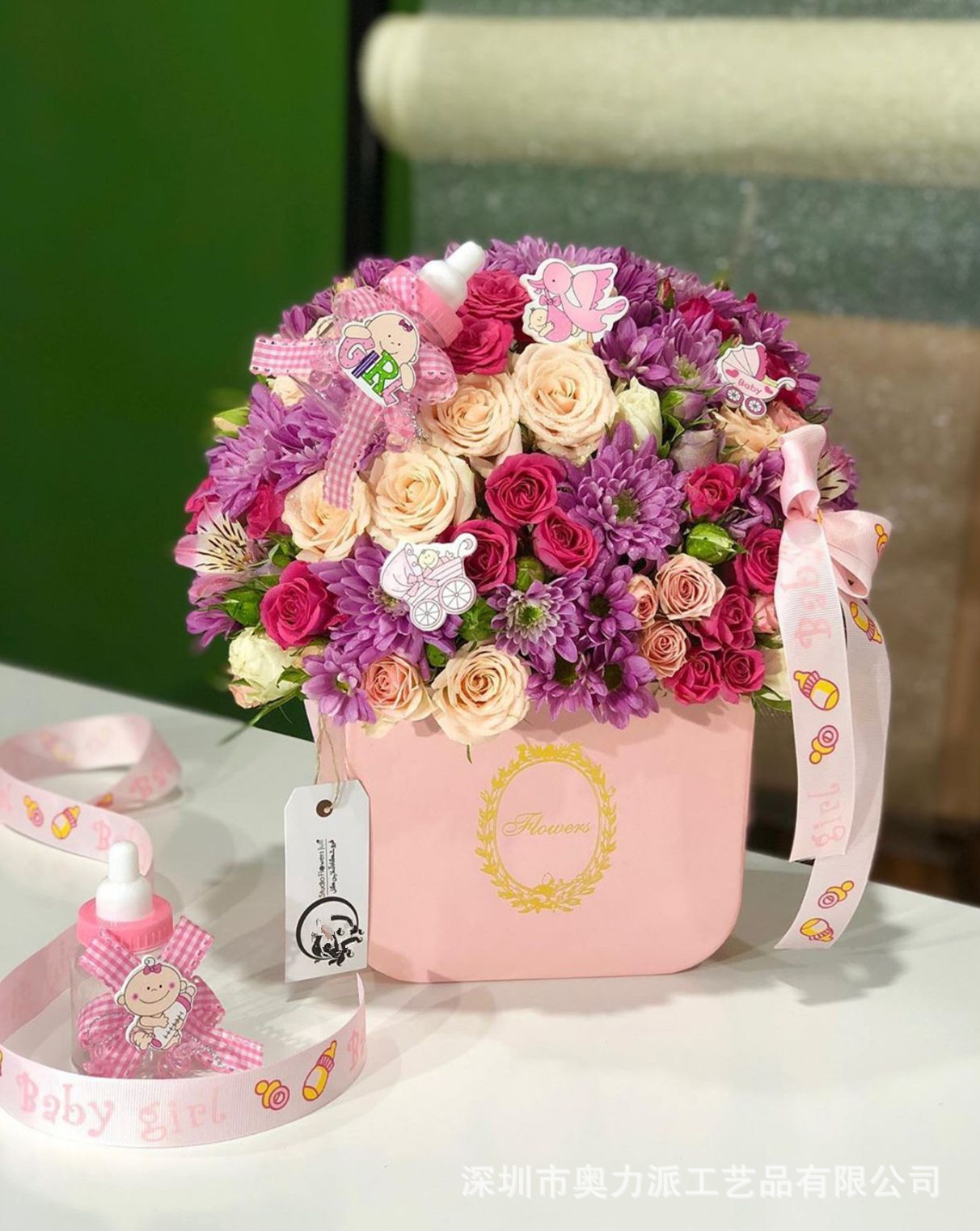 厂家直销 现货永生花盒 手提鲜花礼盒 小花桶 香皂鲜花盒