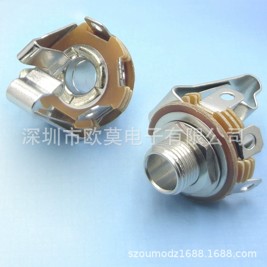 Short head 9.0mm yellow/white mouth 6.35 microphone socket 6.35 audio socket 6.35 microphone connection socket