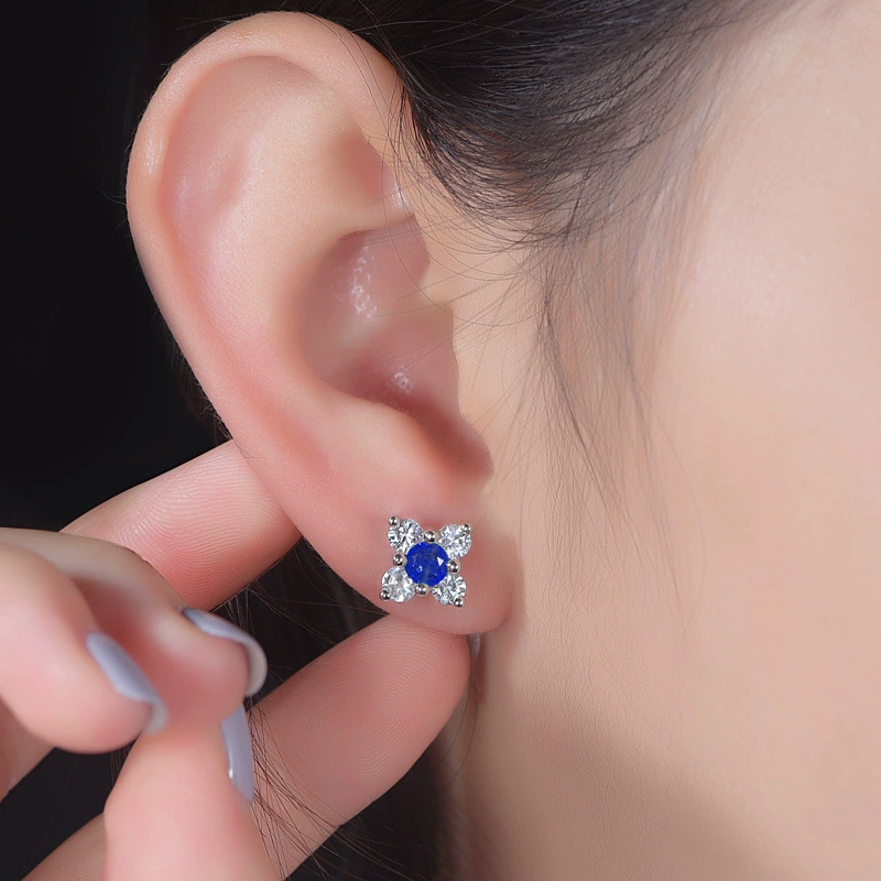 臻荣 Zirconium, серьги, Aliexpress, цветы, европейский стиль