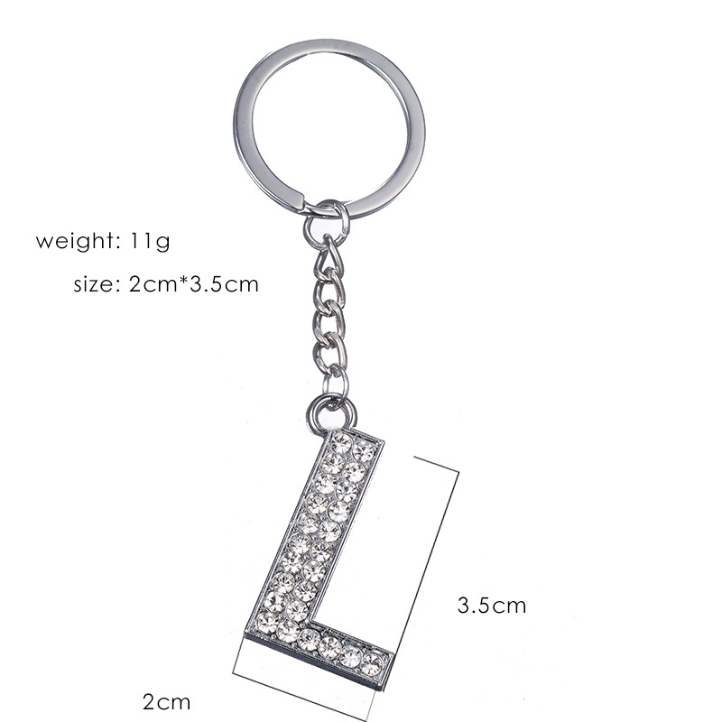 1 Piece Fashion Letter Alloy Inlay Rhinestones Unisex Bag Pendant Keychain display picture 3