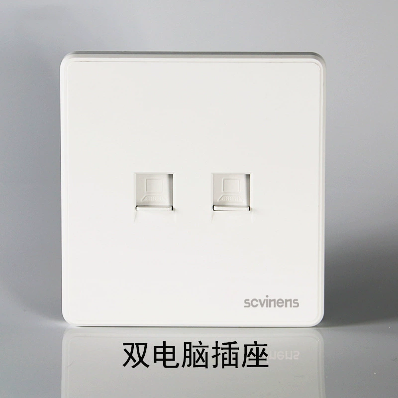 Household concealed one-open dual control five-hole socket panel wholesale 86 type single-open dual-connector wall switch