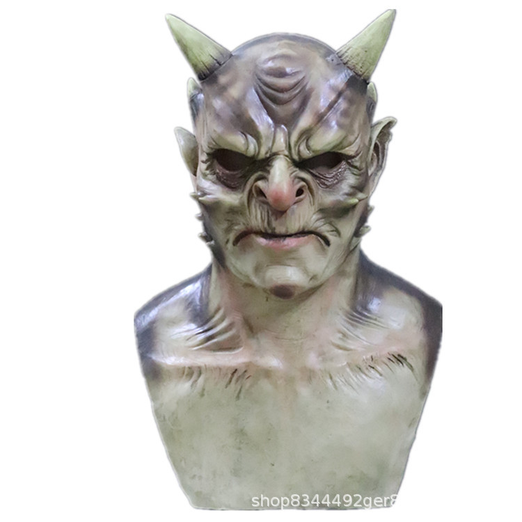 Cuerno monstruo máscara anciano máscara sombrero adulto horror máscara de Halloween nueva venta directa de fábrica