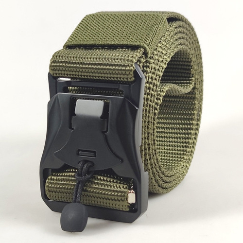 Cross-border supply new magnetic buckle tactical belt men's outdoor nylon quick release alloy buckle belt