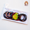 High -elastic rubber band hair Tie hair ring good quality zipper bag bags for hair ropes, multiple multi -color Korean head rope hot models