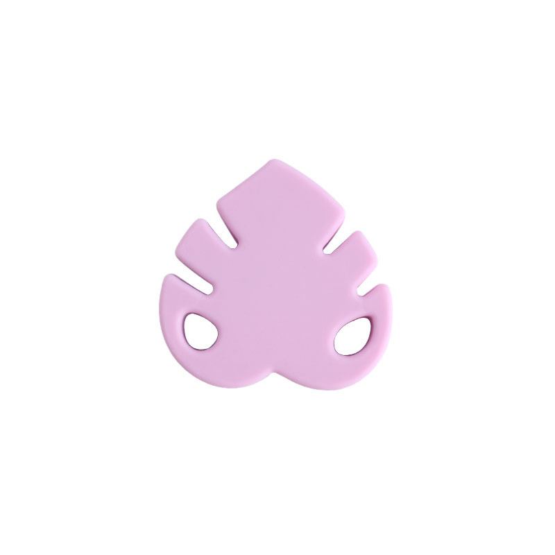 Creativo DIY bebé suministros hojas cuentas de silicona molar juguetes teether pulsera chupete cadena collar Accesorios