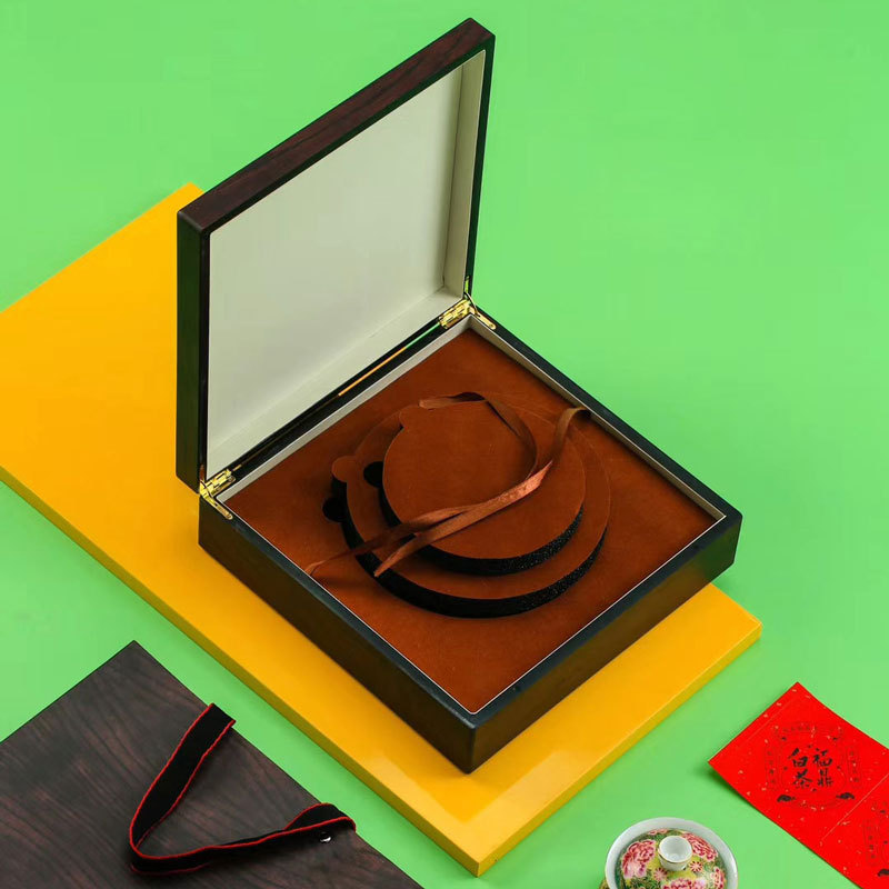 通用空白黑檀木茶饼盒包装福鼎白茶普洱茶饼实木盒茶叶盒黑茶礼盒