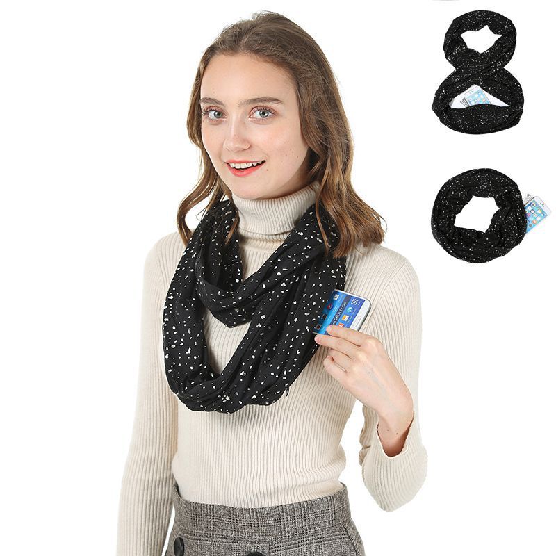Sequin Versatile Pocket Scarf Mask for Students, Anti-Freeze Face Protection, Fleece-Lined Warm Neck Gaiter for Women Sequin Versatile Pocket Scarf Mask for Students, Anti-Freeze Face Protection, Fleece-Lined Warm Neck Gaiter for Women