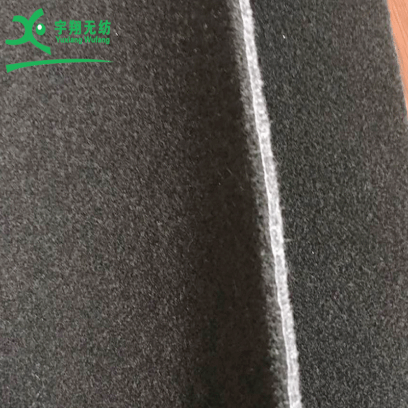 专业销售 黑色起绒无纺布 汽车顶棚用针刺无纺布 汽车内饰毛毡布
