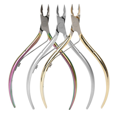 不鏽鋼美甲死皮鉗去死皮倒刺美容鉗甲溝嵌甲斜口指甲剪去死皮工具