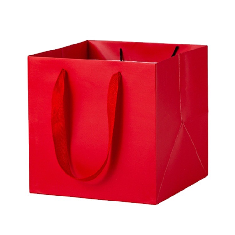 大方底蛋糕外卖手提袋服装手提牛皮纸袋定 制logo