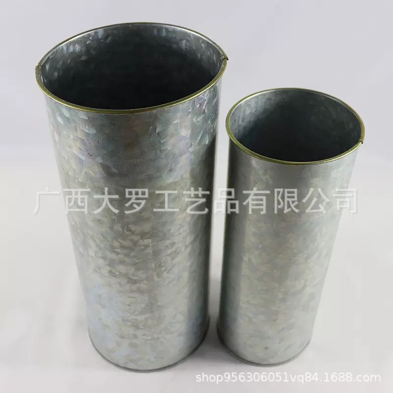 田园家居花盆铁皮桶花桶 铁艺鲜花铁桶花店婚庆装饰插花花器