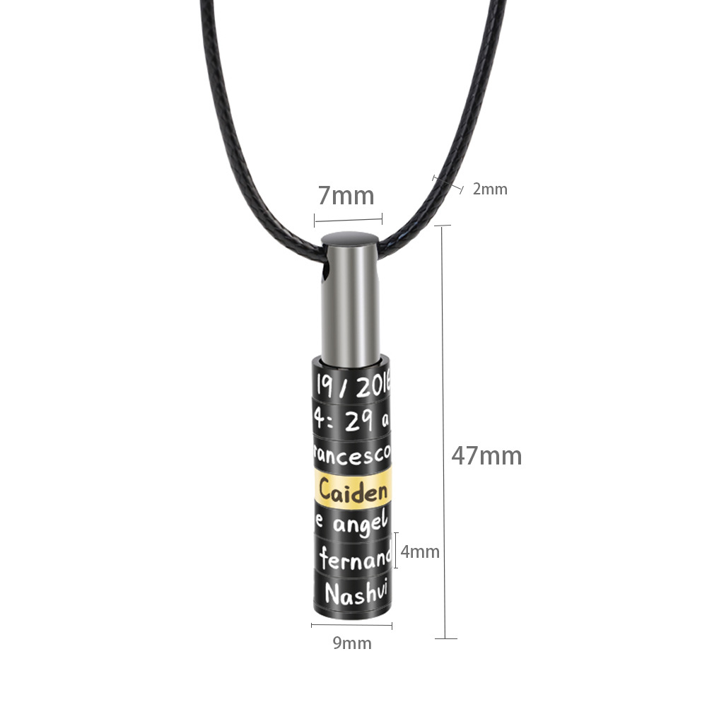 8g Weight Fashion Solid Color Stainless Steel Pendant Necklace Stainless Steel Necklaces